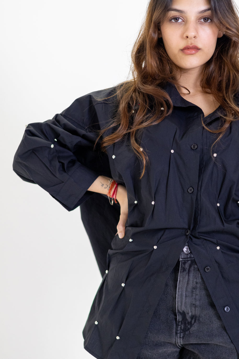 THE BEAD SHIRT - TAMA BLACK